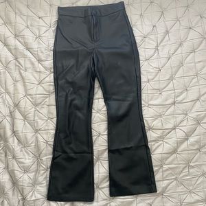 Zara black faux leather pants